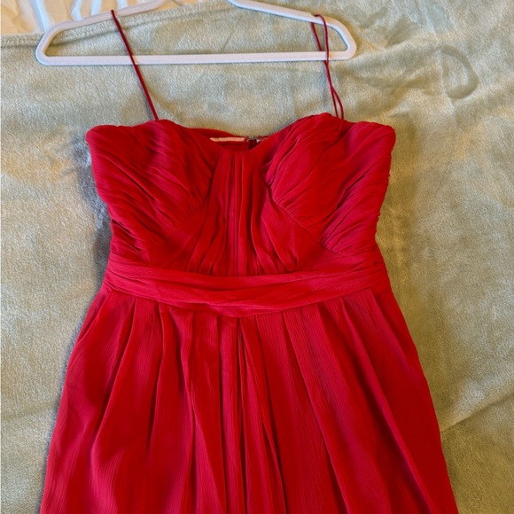 Badgley Mischka Strapless Red Dress - Picture 1 of 6